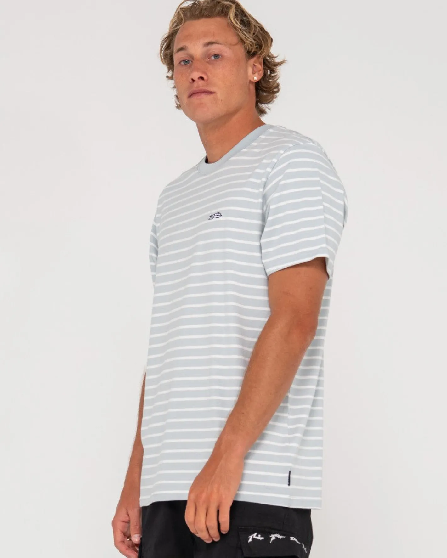Clearance Changing Lanes Short Sleeve Stripe Tee Mens Tees