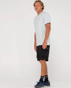 Clearance Changing Lanes Short Sleeve Stripe Tee Mens Tees