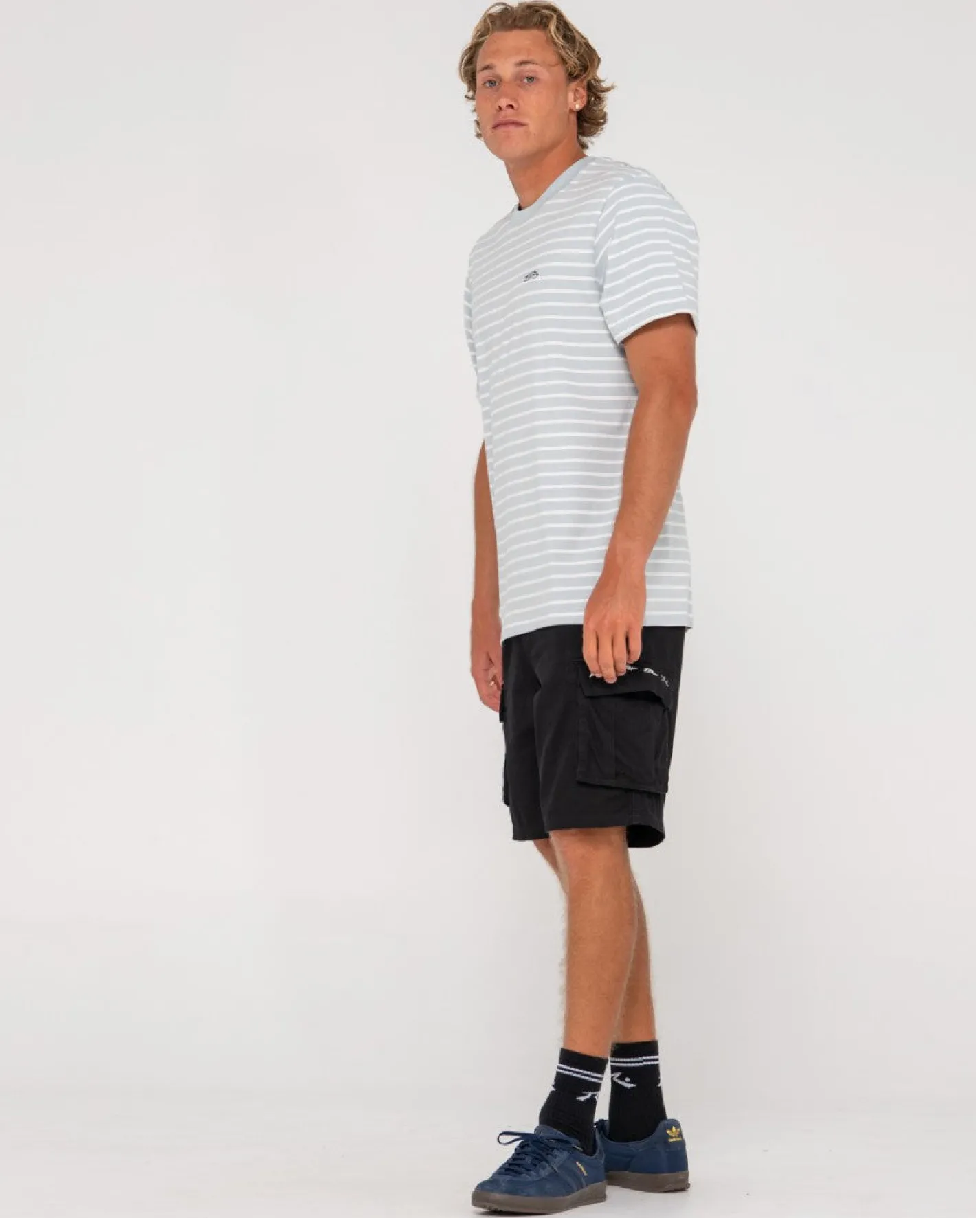 Clearance Changing Lanes Short Sleeve Stripe Tee Mens Tees