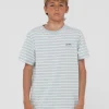 Hot Changing Lanes Striped Tee Boys Kids Tops