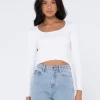 Discount Charis Low Neckline Long Sleeve Knit Top Womens Fashion Tops