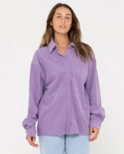 Cheap Chelsea Oversized Cord Shirt Womens Shirts