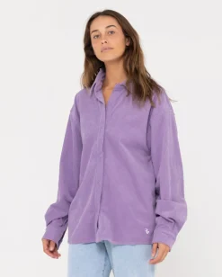 Cheap Chelsea Oversized Cord Shirt Womens Shirts