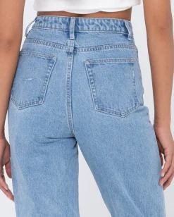 Online Chloe High Waisted Distressed Straight Jean Womens Pants