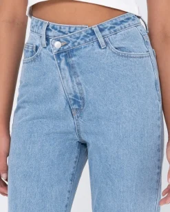Online Chloe High Waisted Distressed Straight Jean Womens Pants
