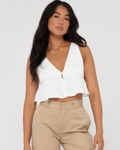 Clearance Coco V Neck Crop Top Womens Fashion Tops