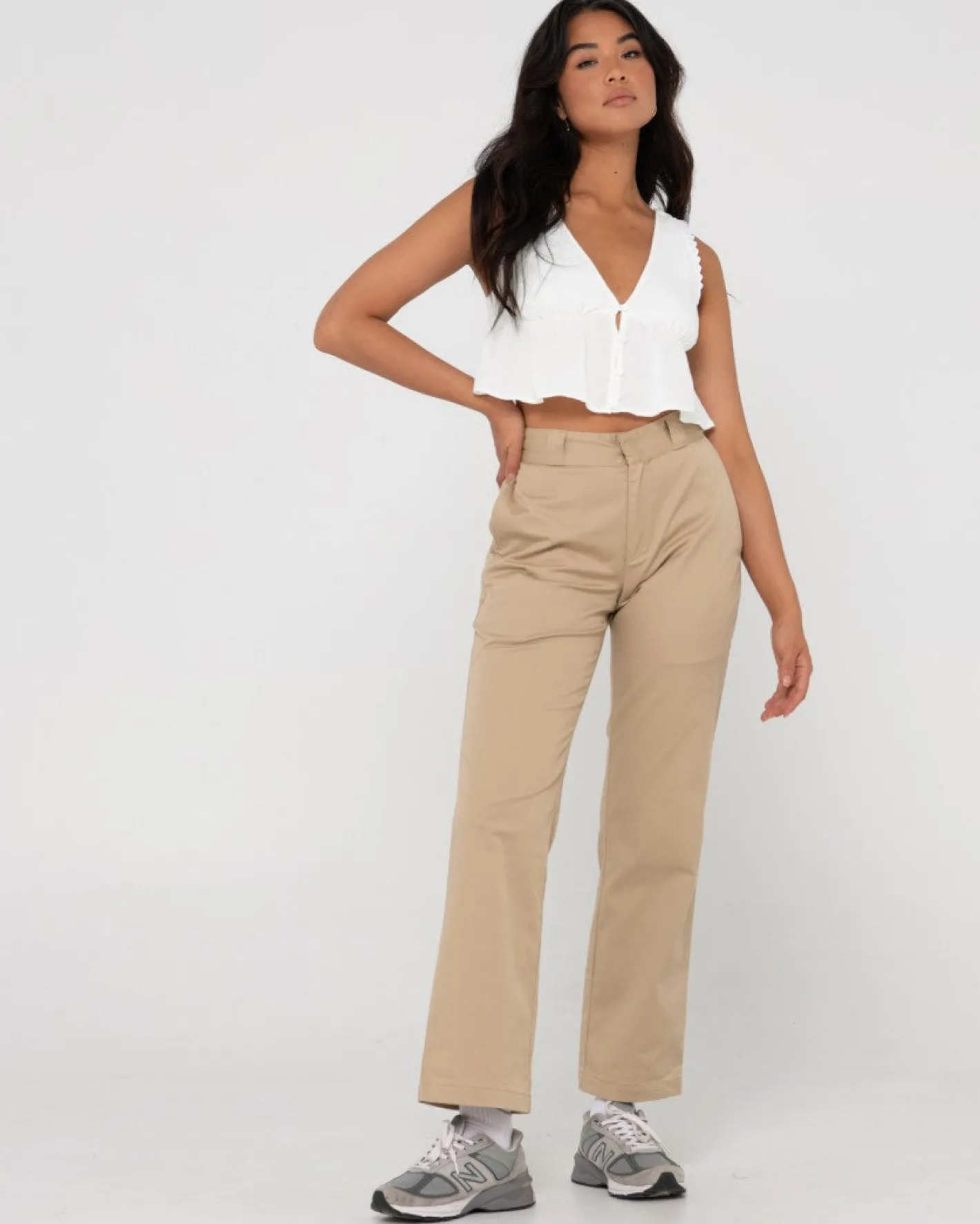 Clearance Coco V Neck Crop Top Womens Fashion Tops
