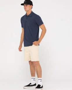 New Comp Wash Short Sleeve Polo Mens Shirts
