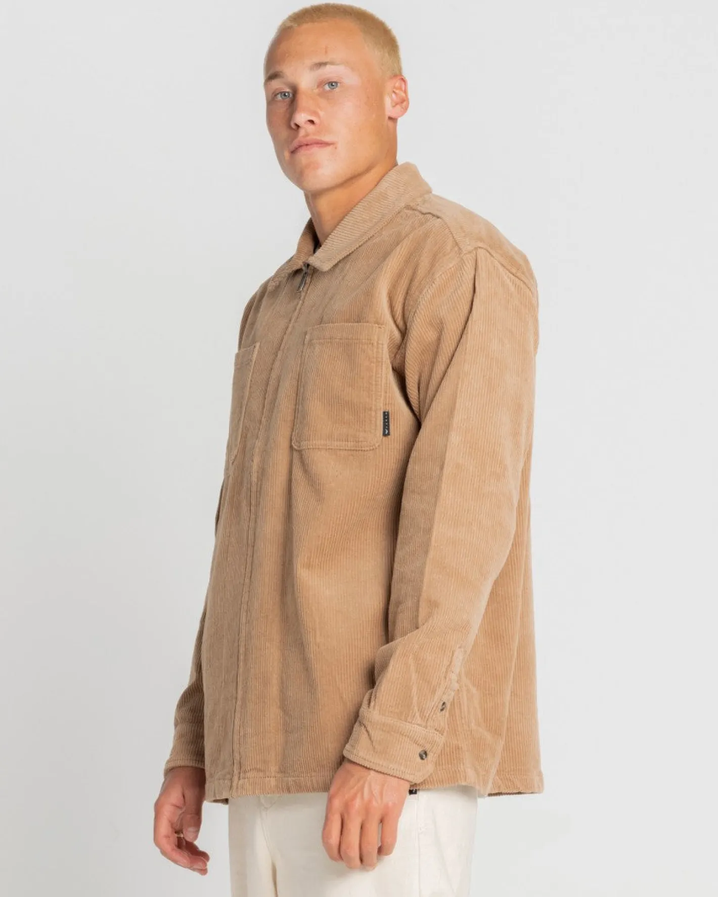 Cheap Coup Cord Long Sleeve Overshirt Mens Jackets