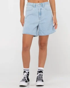 Outlet Cyprus High Waisted Denim Short Womens Denim