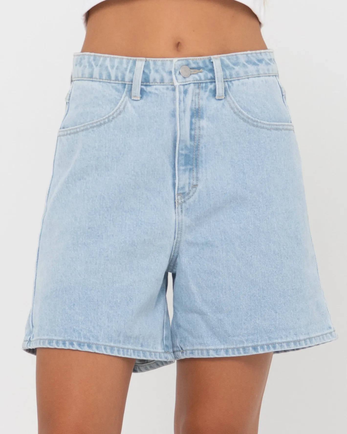 Outlet Cyprus High Waisted Denim Short Womens Denim