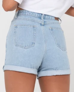 Outlet Cyprus High Waisted Denim Short Womens Denim