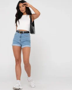 Sale Cyprus High Waisted Denim Short Womens Jorts