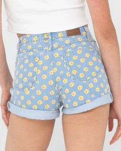 Shop Daisy High Waisted Denim Short Womens Shorts