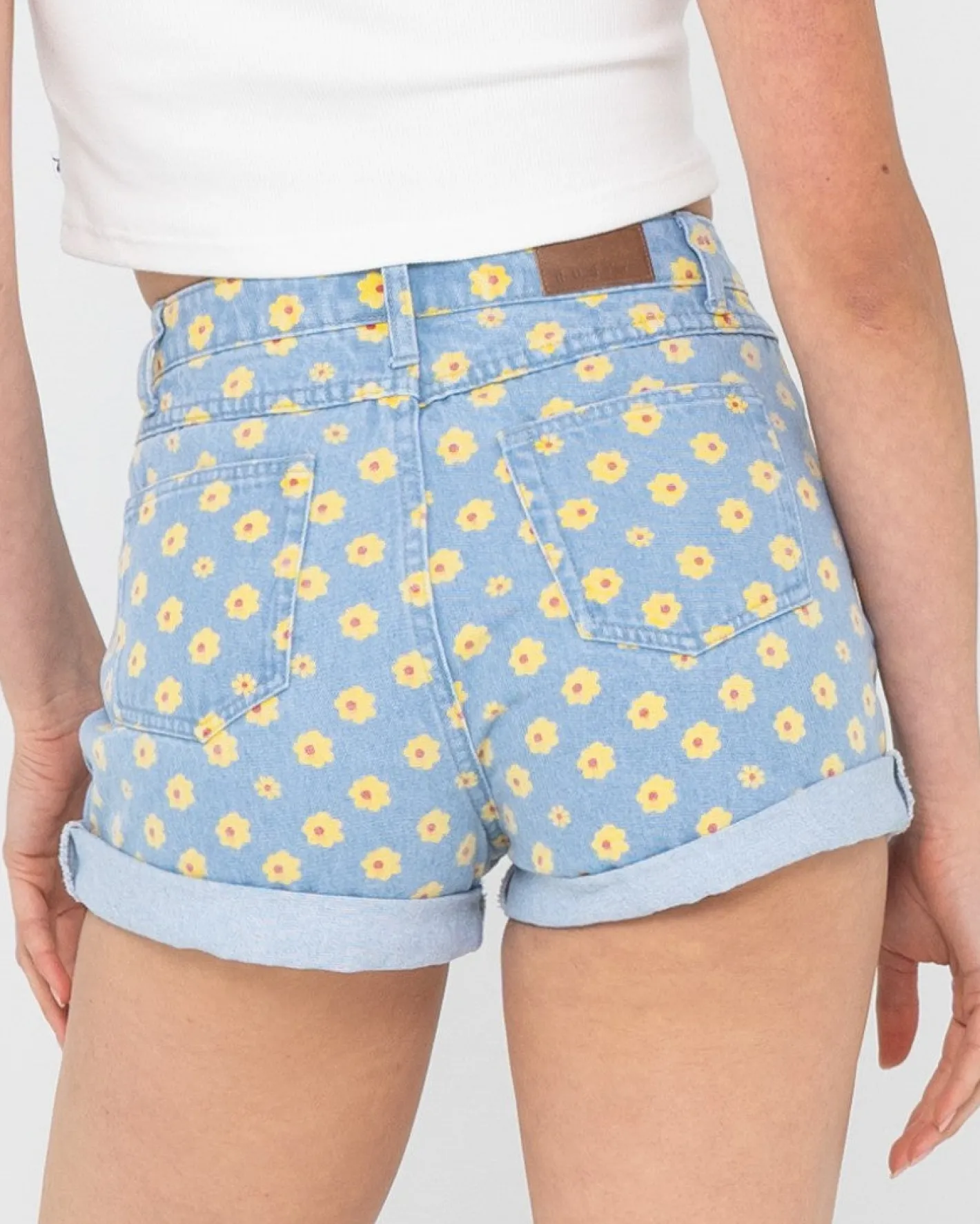 Shop Daisy High Waisted Denim Short Womens Shorts