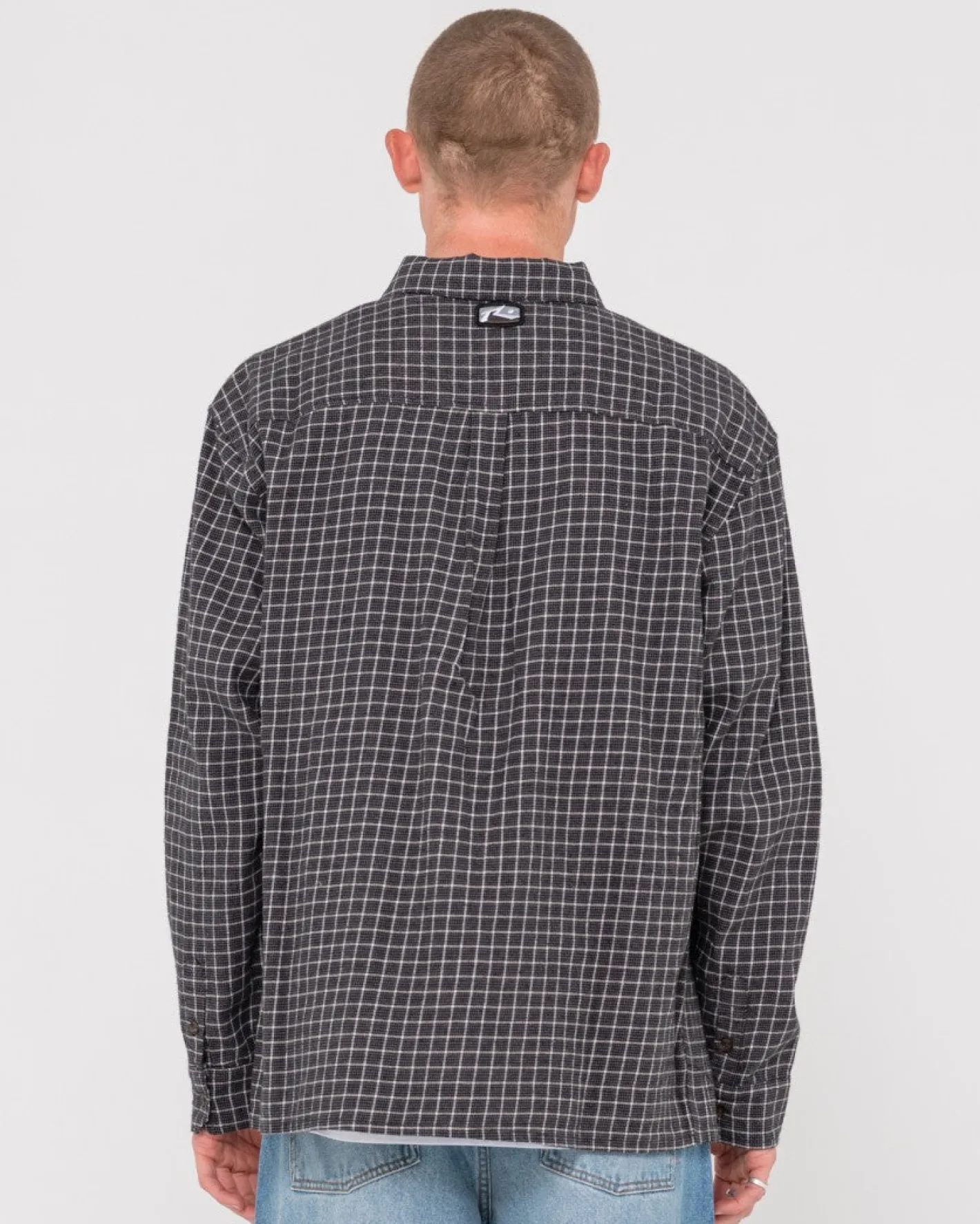 Discount Datsun Relaxed Check Long Sleeve Shirt Mens Shirts