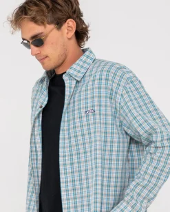 Discount Datsun Relaxed Check Long Sleeve Shirt Mens Shirts