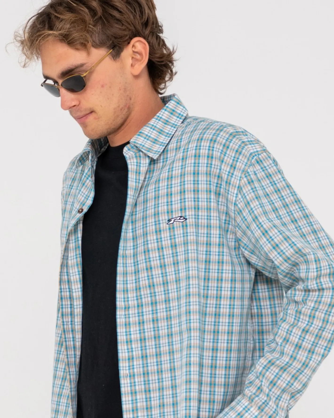 Discount Datsun Relaxed Check Long Sleeve Shirt Mens Shirts