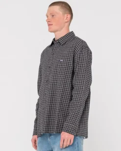 Discount Datsun Relaxed Check Long Sleeve Shirt Mens Shirts