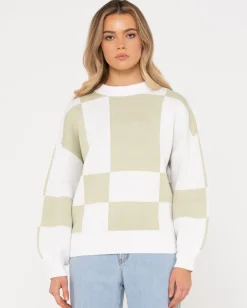 Outlet Dora Contrast Crew Neck Knit Womens Knitwear