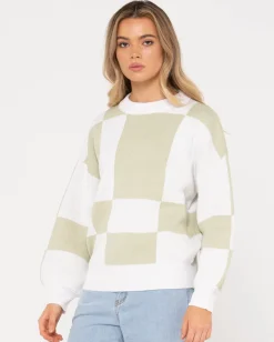 Outlet Dora Contrast Crew Neck Knit Womens Knitwear