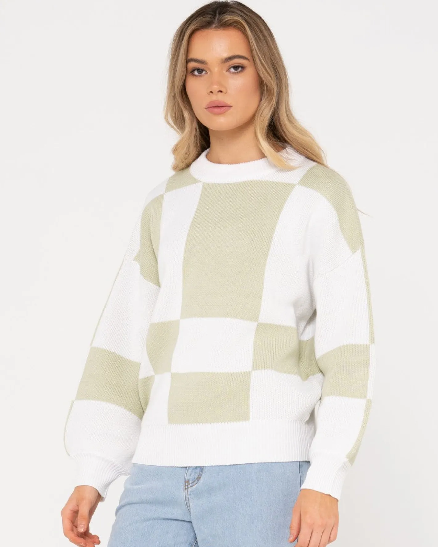 Outlet Dora Contrast Crew Neck Knit Womens Knitwear