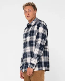 Clearance Dry Eyes Long Sleeve Flannel Shirt Mens Shirts