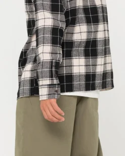 Clearance Dry Eyes Long Sleeve Flannel Shirt Mens Shirts