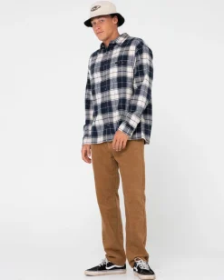 Clearance Dry Eyes Long Sleeve Flannel Shirt Mens Shirts