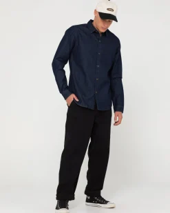 Cheap Dryver Denim Long Sleeve Shirt Mens Shirts