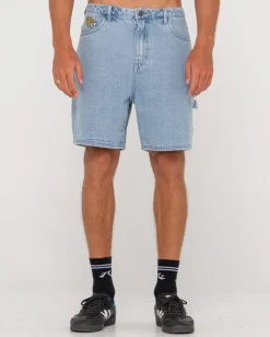 Store Dungaree Denim Relaxed Fit Walkshort Mens Denim