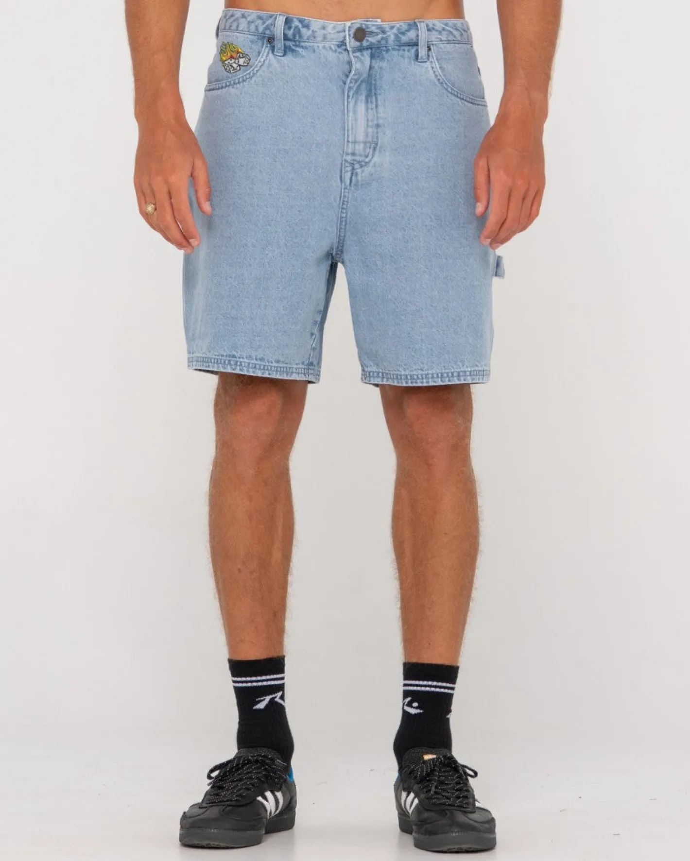 Store Dungaree Denim Relaxed Fit Walkshort Mens Denim