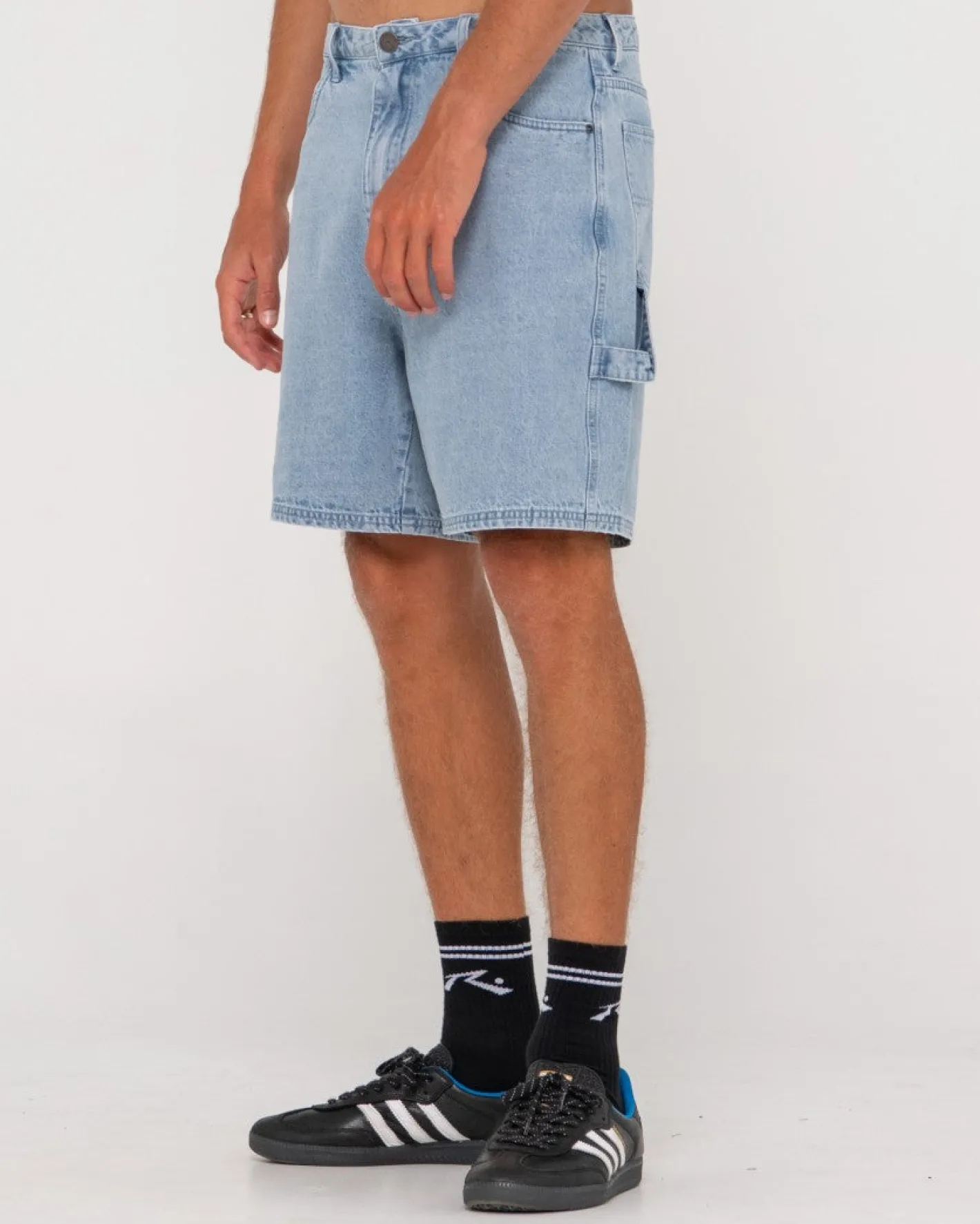 Store Dungaree Denim Relaxed Fit Walkshort Mens Denim