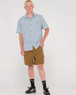 Cheap Dungaree Elastic Short Mens Shorts