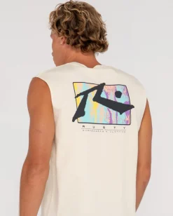 Clearance Dye Bath Graphic Muscle Mens Tanks & Muscles