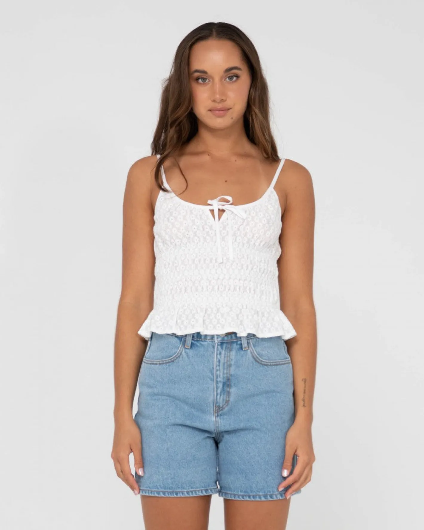 Best Effie Cut Out Cami Crop Top Womens Fashion Tops