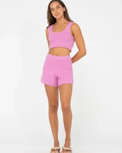 Fashion Elba Knit High Waisted Short Womens Shorts