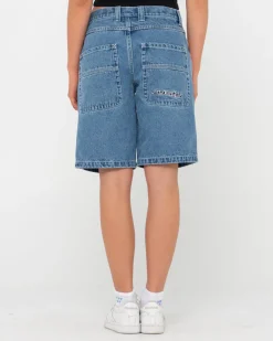 Best Flip Mommy Low Rise Baggy Jort Womens Denim