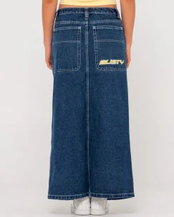 Store Flip Mommy Low Rise Denim Maxi Skirt Womens Denim