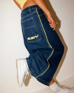 Store Flip Mommy Low Rise Denim Maxi Skirt Womens Denim