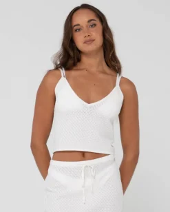 Discount Florence V Neck Knit Cami Crop Top Womens Fashion Tops