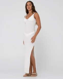 Sale Florence V Neck Knit Slip Maxi Dress Womens Maxi Dresses