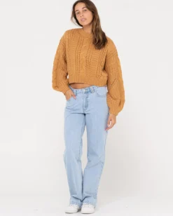 Store Folktale Relaxed Fit Chunky Crop Knit Womens Knitwear