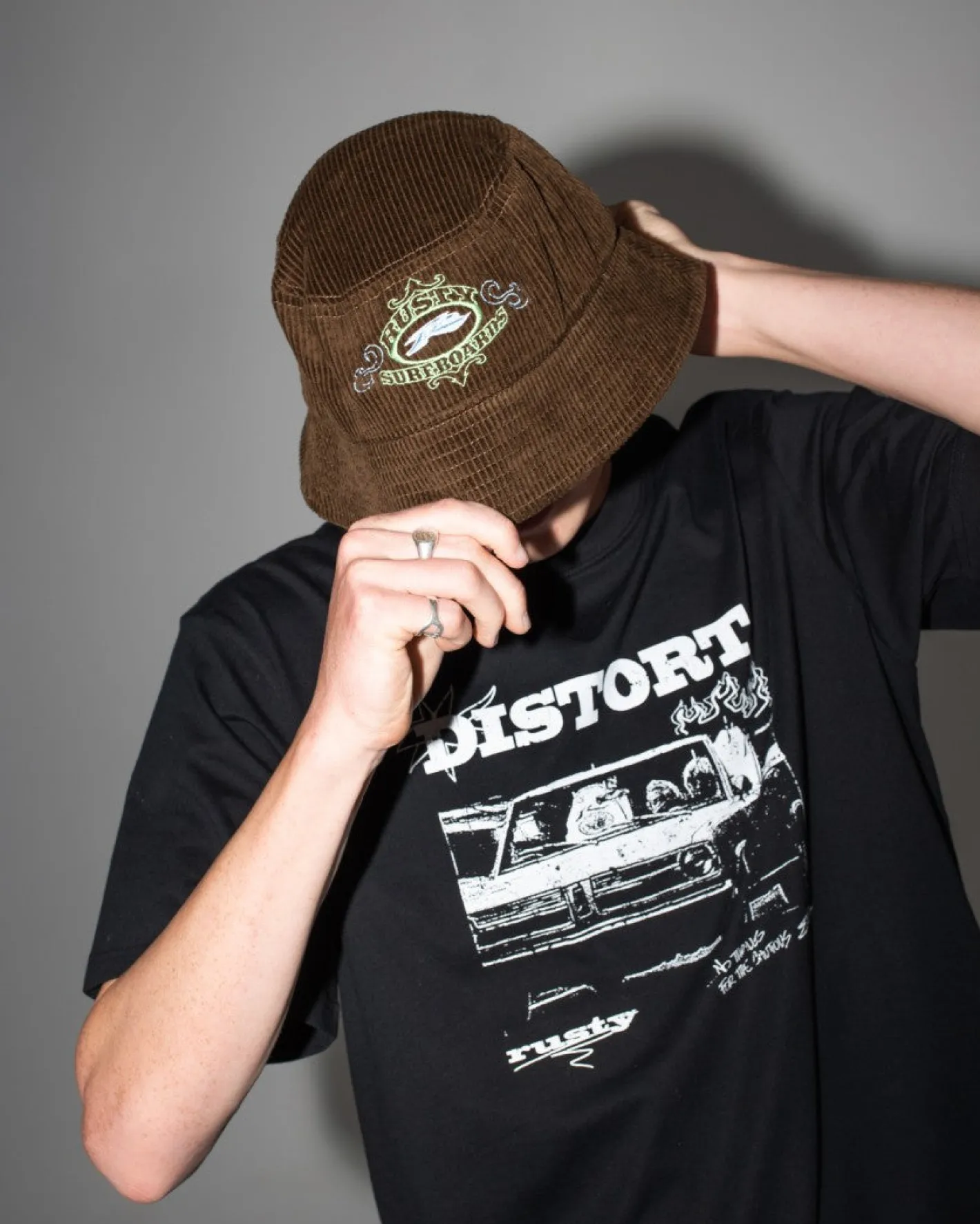 Hot Frenzy Heritage Cord Bucket Hat Mens Caps & Hats