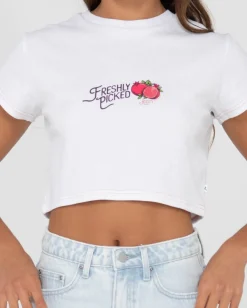 Discount Fruitful Short Sleeve Graphic Baby Tee Womens Graphic Tees