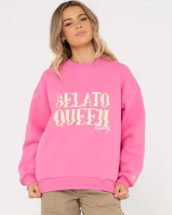 Store Gelato Queen Oversize Crew Fleece Womens Hoodies & Fleece