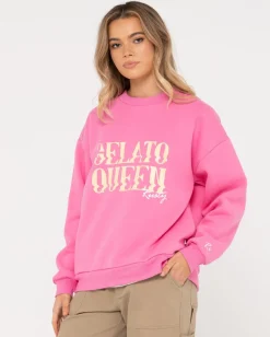 Store Gelato Queen Oversize Crew Fleece Womens Hoodies & Fleece