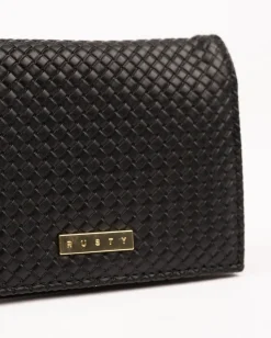 Online Georgie Woven Card Case Womens Wallets & Purses