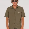 Cheap Greaser Overtone Short Sleeve Linen Shirt Mens Shirts