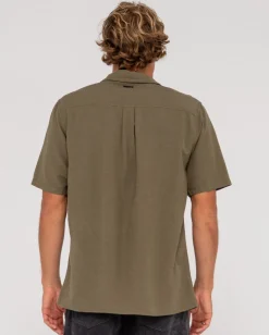 Cheap Greaser Overtone Short Sleeve Linen Shirt Mens Shirts